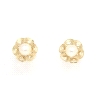 PENDIENTES MODELO ANTIGUO EN ORO MATE Y BRILLO 18K CON PERLA