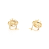 PENDIENTES MODELO ANTIGUO EN ORO MATE Y BRILLO 18K CON PERLA