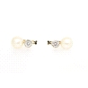 PENDIENTES EN ORO CON PERLAS Y BRILLANTES