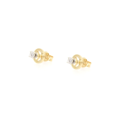 DORMILONES EN ORO CON 0.01 CT EN DIAMANTES