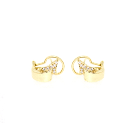 PENDIENTES EN ORO CON 0.15 CT EN  BRILLANTES