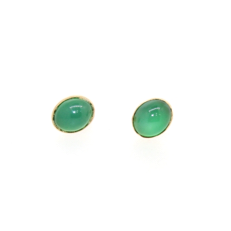 PENDIENTES EN ORO DE 14 KT CON JADE