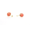 PENDIENTES EN ORO DE 18 KT CON CORAL