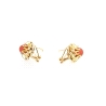 PENDIENTES ANTIGUOS EN ORO CON CORAL