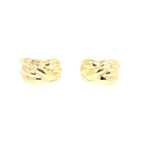 PENDIENTES MODELO TRENZA EN ORO DE 18 KT