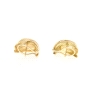 PENDIENTES EN ORO MATE Y  BRILLO DE 18 KT