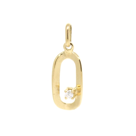 COLGANTE EN ORO CON BRILLANTE DE 0.05 CT