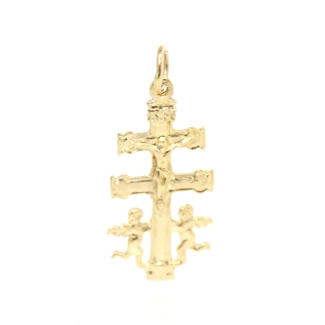 CRUZ DE CARAVACA EN ORO DE 18 KT