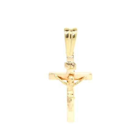 COLGANTE CRUZ CON CRISTO EN ORO DE 18 KT