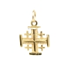 CRUZ DE JERUSALEN EN ORO DE 14 KT