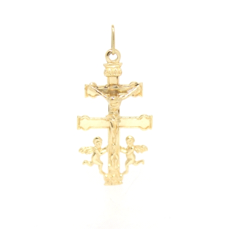 CRUZ DE CARAVACA EN ORO DE 18 KT