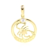 COLGANTE  DEL HOROSCOPO  ESCORPIO EN ORO 18K CON CIRCONITA