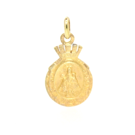 COLGANTE VIRGEN DE COVADONGA EN ORO DE 18 KT