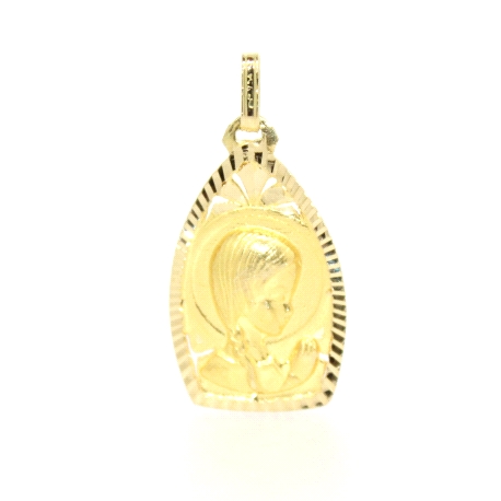 MEDALLA VIRGEN NIÑA EN ORO DE 18 KT