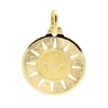 MEDALLA DEL HOROSCOPO CANCER EN ORO MATE Y BRILLO 18K