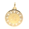 MEDALLA DEL HOROSCOPO SAGITARIO EN ORO MATE Y BRILLO 18K