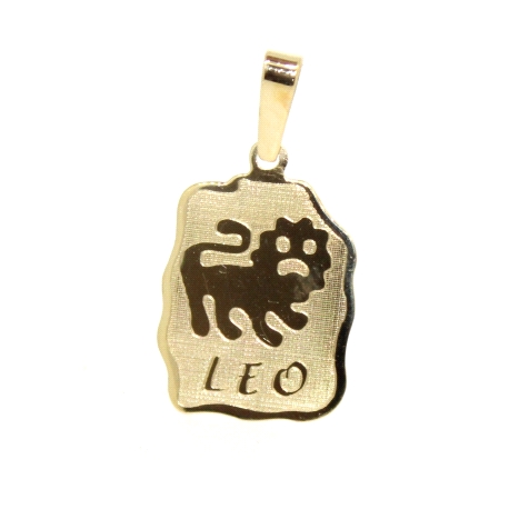 COLGANTE DEL HOROSCOPO LEO EN ORO AMTE Y BRILLO 18K