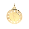 MEDALLA DEL HOROSCOPO CAPRICORNIO EN ORO MATE Y BRILLO 18K