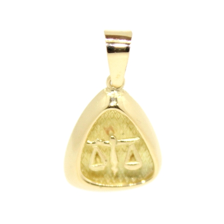 COLGANTE DEL HOROSCOPO LIBRA EN ORO 18K