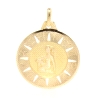 MEDALLA DEL HOROSCOPO VIRGO EN ORO MATE Y BRILLO 18K