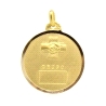 MEDALLA DEL GRUPO SANGUINEO EN ORO MATE Y BRILLO 18K