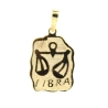 COLGANTE DE HOROSCOPO LIBRA EN ORO MATE Y BRILLO 18K