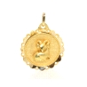 MEDALLA DE HOROSCOPO ARIES EN ORO MATE BRILLO 18K