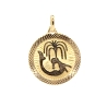 MEDALLA DE HOROSCOPO ACUARIO EN ORO 18K