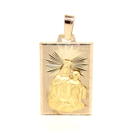 MEDALLA DE LA VIRGEN DEL CARMEN EN ORO 18K