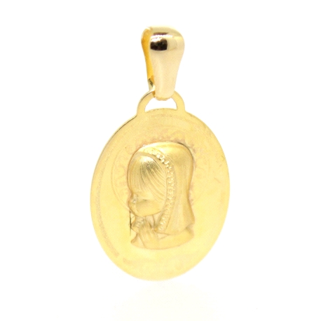 MEDALLA DE LA VIRGEN NIÑA EN ORO 18K