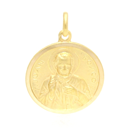 MEDALLA DE SAN JUAN BOSCO EN ORO 18K