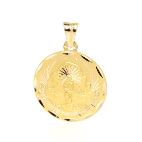 MEDALLA DE LA VIRGEN DEL PILAR EN ORO 18K