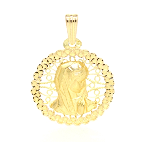 MEDALLA DE LA VIRGEN NIÑA EN ORO 18K