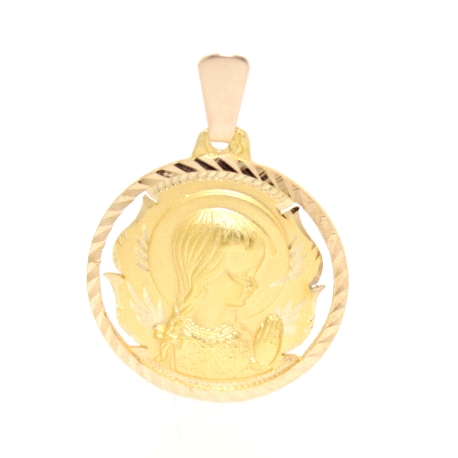 MEDALLA VIRGEN NIÑA EN ORO 18K