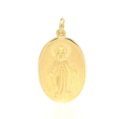 MEDALLA DE LA VIRGEN MILAGROSA EN ORO 18K