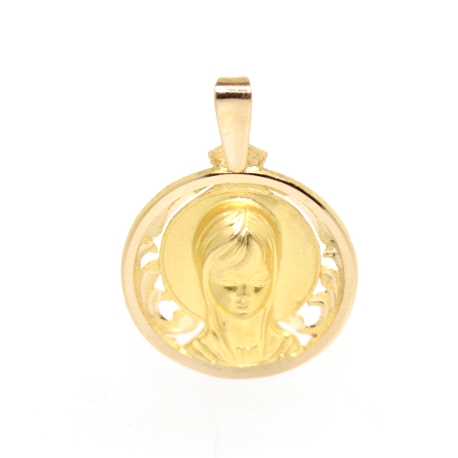 MEDALLA DE LA VIRGEN NIÑA EN ORO 18K