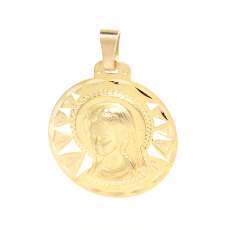 MEDALLA DE LA VIRGEN NIÑA EN ORO 18K