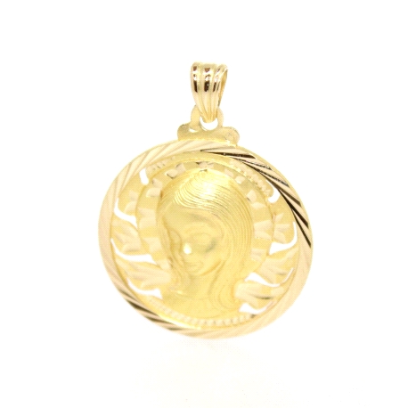 MEDALLA DE LA VIRGEN NIÑA EN ORO 18K