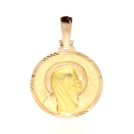 MEDALLA DE LA VIRGEN NIÑA EN ORO 18K