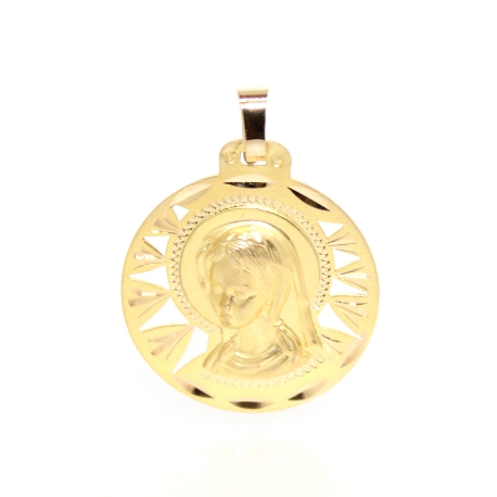 MEDALLA DE LA VIRGEN NIÑA EN ORO 18K