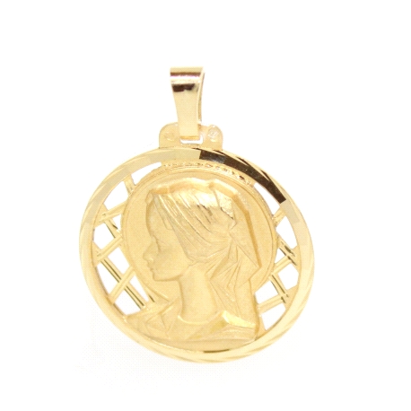 MEDALLA DE LA VIRGEN NIÑA EN ORO 18K