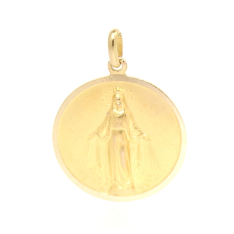 MEDALLA DE LA VIRGEN MILAGROSA EN ORO 18K