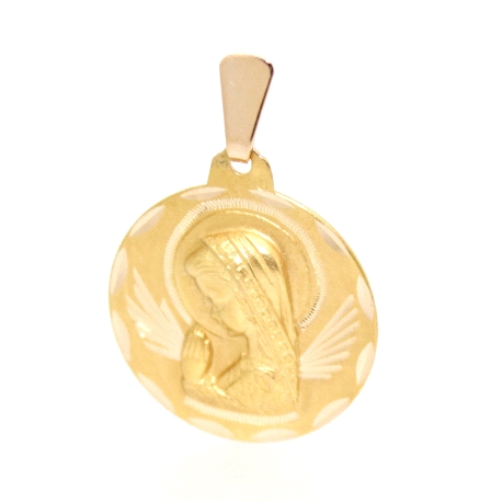 MEDALLA DE LA VIRGEN NIÑA EN ORO 18K