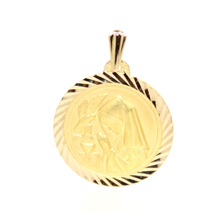 MEDALLA VIRGEN NIÑA EN ORO 18K