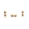 CONJUNTO EN ORO CON RUBIES Y BRILLANTES