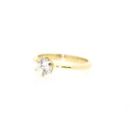 SOLITARIO BODES EN ORO CON BRILLANTE DE 0.5 CT