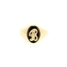 ANILLO SELLO CON LETRA 'B' EN ORO CON ONIX