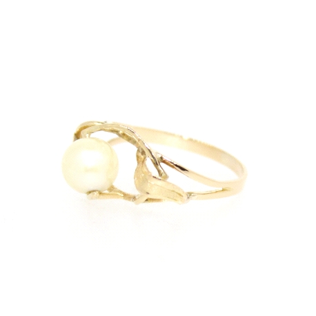 ANILLO ANTIGUO EN ORO CON PERLA