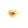 ANILLO EN ORO CON GRANATE Y BRILLANTES