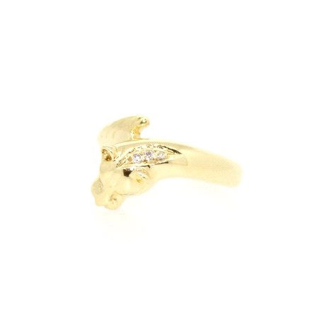 ANILLO PANTERA EN ORO CON 0.05 CT EN DIAMANTES